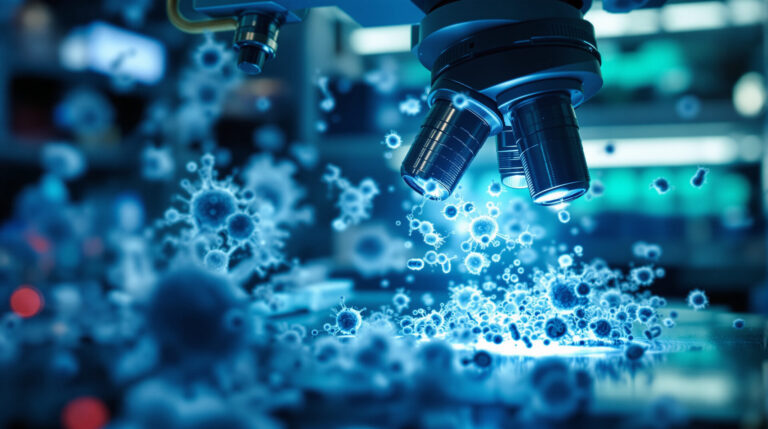 bact&eacute;ries-resistance-microscope