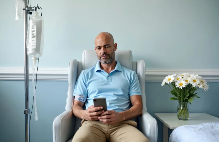 homme qui tient un smartphone