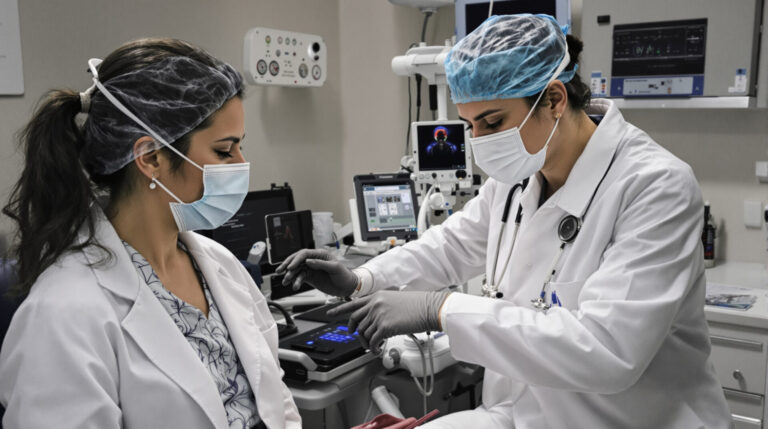 femme chez le docteur