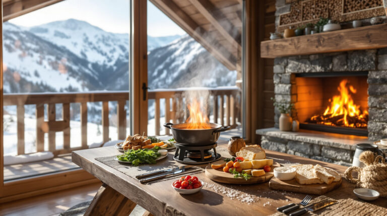 Hiver : faut-il vraiment manger plus pour rester en bonne santé ? Repas Montagneux Hivernal