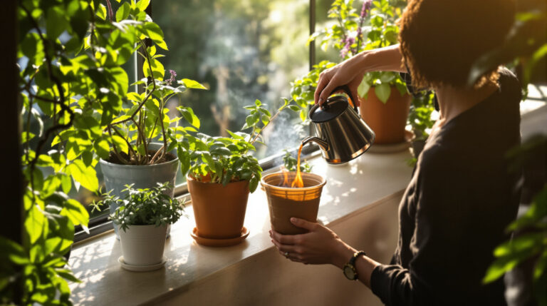 Moustiques : ce répulsif naturel que vous jetez les fait fuir sans efforts Plantes_repeletives_balcon_marc_café