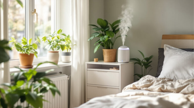 Quel humidificateur choisir pour mieux dormir ? chambre_humidificateur_lumineuse