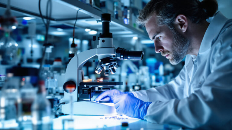 Cancer du poumon : une présence troublante découverte chez les patients chercheur_laboratoire_microplastiques